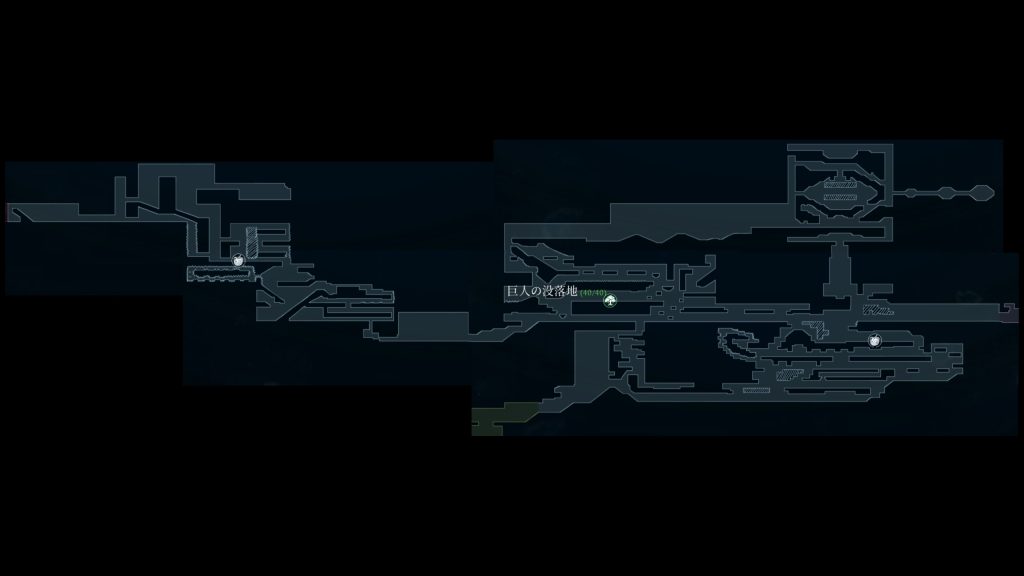 アフターイメージの巨人の没落地のマップ全域の画像