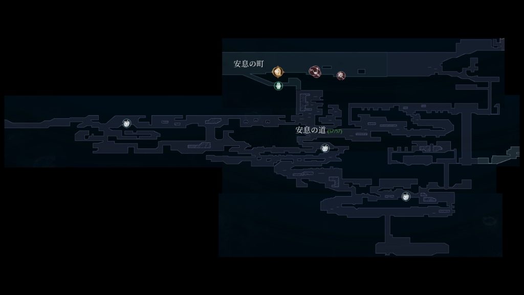 アフターイメージの安息の道のマップ全域の画像