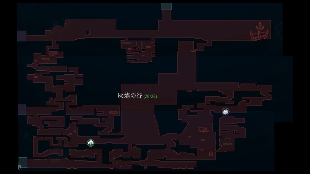 アフターイメージの灰燼の谷のマップ全域の画像