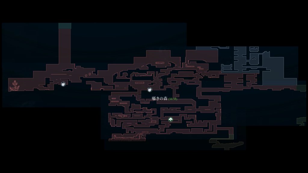 アフターイメージの囁きの森のマップ全域の画像