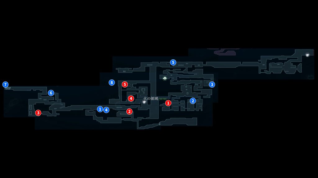 アフターイメージの火の領域の取得アイテムのマップ画像