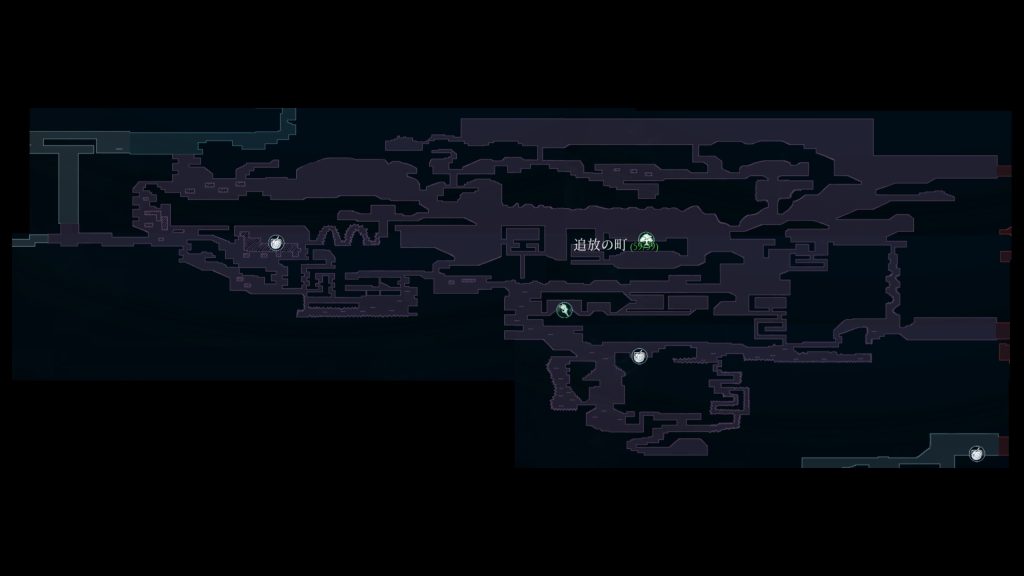 アフターイメージの追放の町のマップ全域の画像