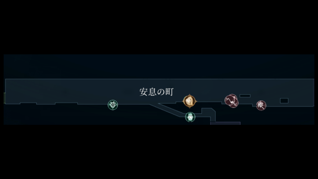 アフターイメージの安息の町のマップ全域の画像