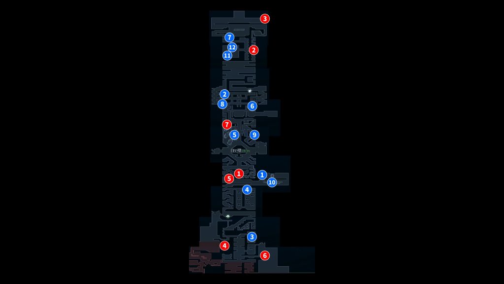アフターイメージの白い塔の取得アイテムのマップ画像